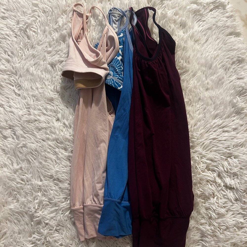 BUNDLE (3) LULULEMON RARE 3-Piece Tank & Bra Bundle - Picture 1 of 2